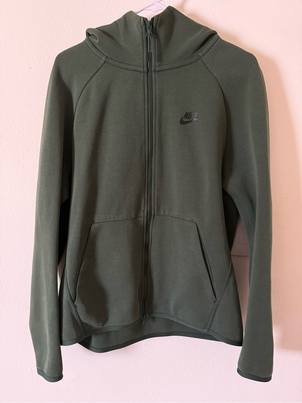 Nike Tech Fleece Zip-Up Jacket (Olive Green)